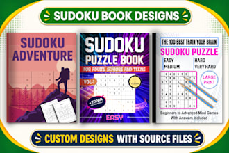 create professional sudoku, crossword, maze activity books for amazon kdp