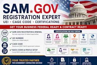 do sam gov registration, wosb, hubzone, dbe mbe certification, uei and cage code