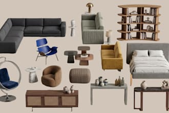 design low li perm second life 3d mesh furniture set imvu vrchat sims gta fivem