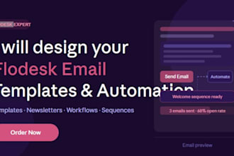 design flodesk email template,newsletters, flodesk email automation and workflow