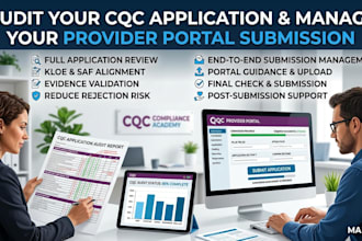 audit your cqc application and manage your provider portal submission