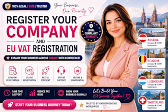 help register company and eu vat in austria, belgium, luxembourg, switzerland