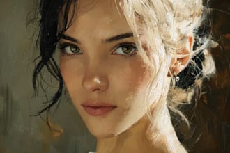 unique oil painting portrait