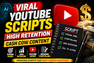 write viral faceless youtube scripts for cash cow channels