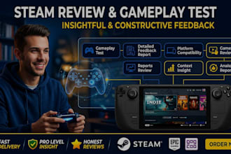 test and provide honest feedback for your steam or android game