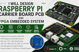 design raspberry pi carrier board pcb, fpga and embedded system pcb