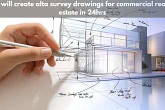 create alta survey drawings for commercial real estate in 24hrs