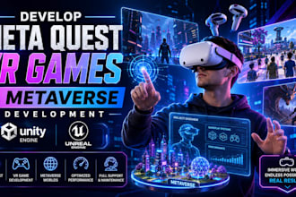 develop meta quest VR games and metaverse using unreal engine