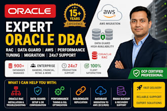 provide oracle rac data guard and AWS dba support