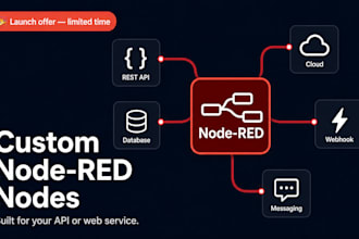 build a custom node red node for a web service or rest API