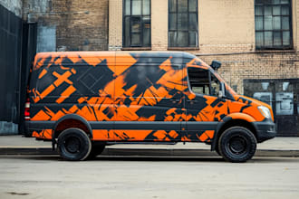 van wrap, vehicle wrap, car wrap design