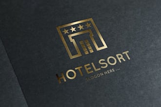 design luxury hotel and restaurant logo