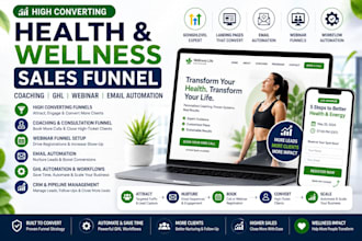 do health and wellness sales funnel coaching ghl webinar funnel email automation