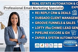 setup rei reply dubsado groove funnels lofty pipeline kvcore zapier automation