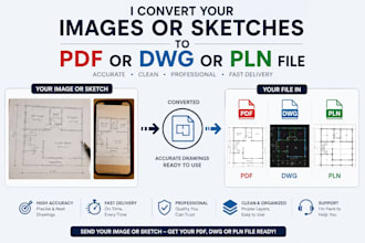 turn your  image to a dwg, pln or PDF