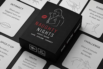 design adult playing card, drinking card and deck party card box mockup rulebook
