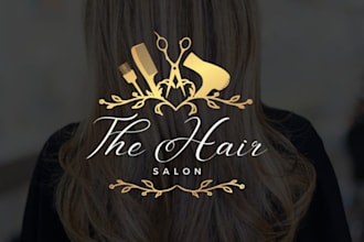do unique curly and afro, beauty hair salon logo