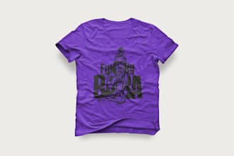 create custom typography and a vector t shirt design