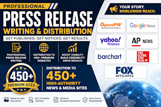 publish press release, press release distribution and press release writing
