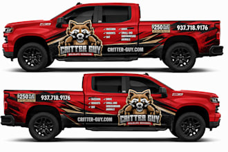 create pickup wrap, van wrap, car wrap, truck wrap, any vehicle wrap design