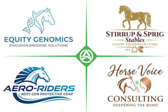 do unique horse racing, equestrian, equine horse business logo