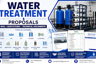 prepare professional water treatment proposals boq and quotations