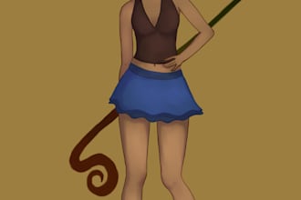 draw a semirealistic style illustration
