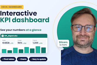 create an interactive excel dashboard and kpi report
