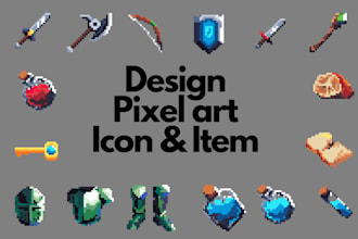 create pixel art item icons for your game