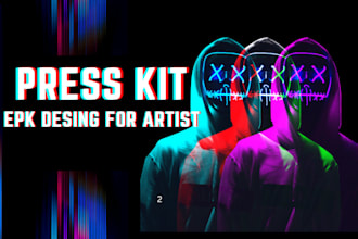 design professional epk, press kit, dj press kit
