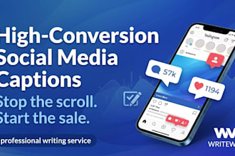 write high conversion social media captions