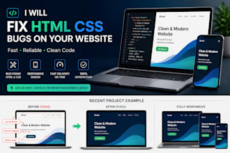fix HTML CSS bugs on your website