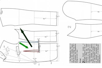 create cad sewing pattern, clothing pattern, garment grading