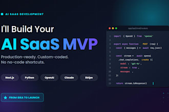 build a scalable ai saas mvp with nextjs, openai and stripe