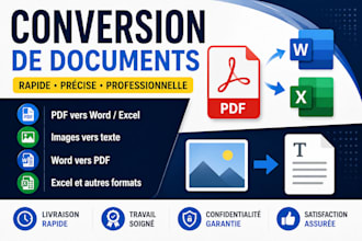 je vais convertir et mettre en forme vos documents