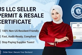 obtain US llc seller permit and resale certificate for non US residents