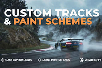 create custom assetto corsa track environments and racing paint schemes