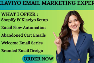 shopify klaviyo email marketing design and automate email flows for ecommerce