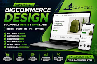 build bigcommerce website, bigcommerce store ,fix bicommerce bugs, big commerce