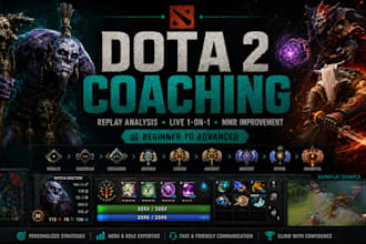 be your professional dota 2 coach and help you improve your mmr