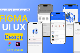 design modern mobile app ui ux and figma app design