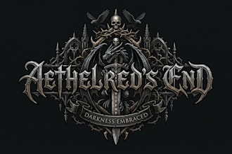 design a dark gothic fantasy logo for your brand