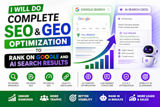 do complete SEO and GEO optimization to rank on google and ai search