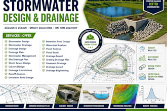 stormwater design, drainage design, stormwater drainage, drainage plan