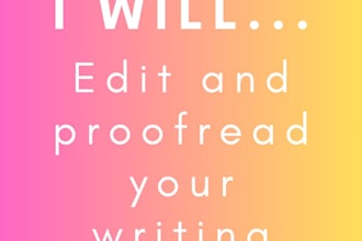 edit and proofread your creative writing