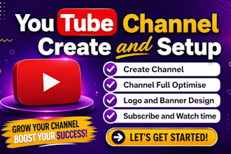 create and setup youtube channel