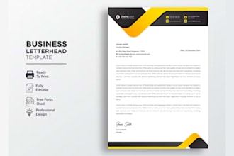 design professional letterhead, business letterhead design and envelope design