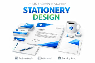 design corporate and startups business card, letterhead and stationery