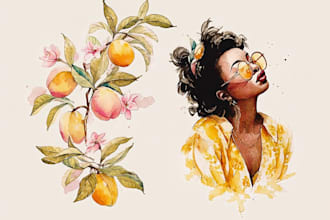 minimalist watercolor portraits from your photos