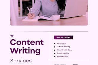 write SEO blog posts and compelling copy for your business